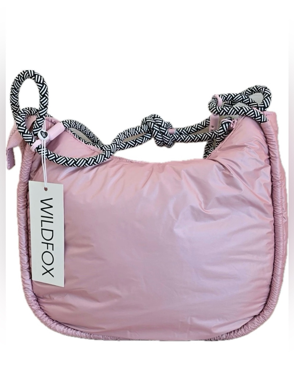 NEW WILDFOX Puffer Rose Clair Pink Crossbody Purse Bag Beach Pool  WiITH TAG